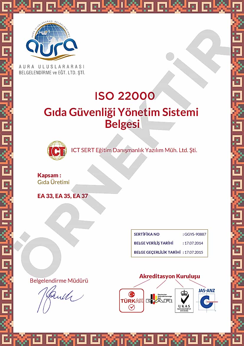 ISO 27001 Kalite Belgesi