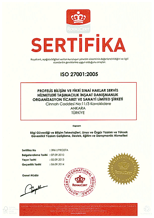ISO 27001 Kalite Belgesi